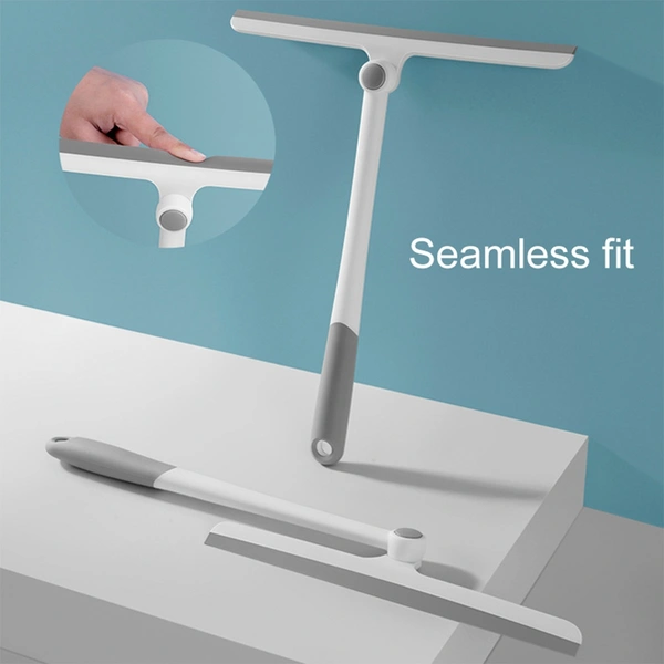 360-Degree Rotating T-Shaped Glass Water Wiper - Multi-Purpose Shower Squeegee for Mirrors, Windows, and Shower Doors