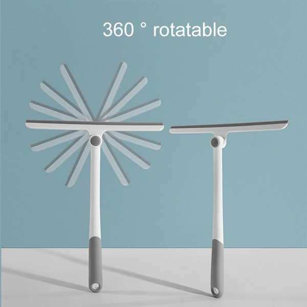 360-Degree Rotating T-Shaped Glass Water Wiper - Multi-Purpose Shower Squeegee for Mirrors, Windows, and Shower Doors
