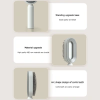 Advanced Self-Cleaning Hairbrush with 3D Air Cushion Massager and Anti-Static Comb - Women's Hair Styling Solution