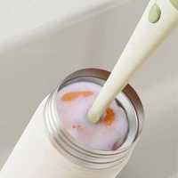 Carrot Shape 3-in-1 Multi-functional Cup Brush: Long Handle Sponge Brush for Water Bottle, Cup, and Cap Gap Cleaning