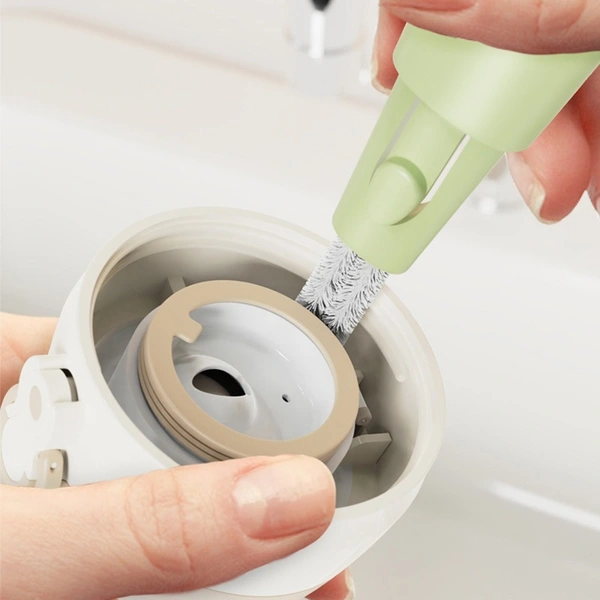 Carrot Shape 3-in-1 Multi-functional Cup Brush: Long Handle Sponge Brush for Water Bottle, Cup, and Cap Gap Cleaning