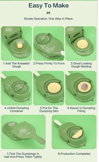 Dumpling Master: 2-in-1 Dough Press & Wrapper Maker Kit - Multicolor Kitchen Tool for Homemade Dumplings