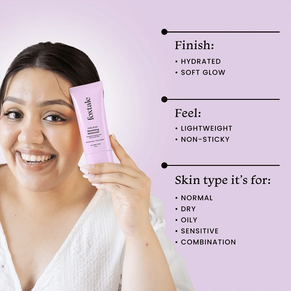 Foxtale Nourishing Face Moisturizer with Niacinamide for 24 Hr Hydration, Lightweight & Non-Sticky, For Soft & Glowing Skin, Men & Women, All Skin Type