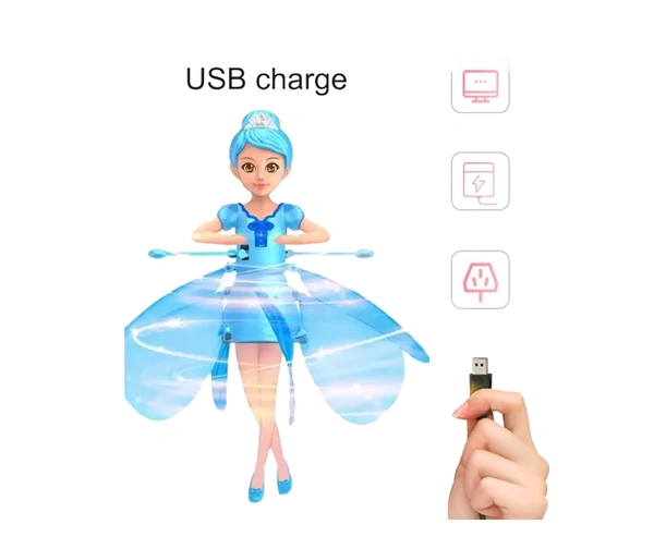 Magical Levitating Fairy: Interactive Gesture-Sensing Toy for Kids - Sensor-Equipped Inductive Aircraft - Mini Helicopter Flying Toy