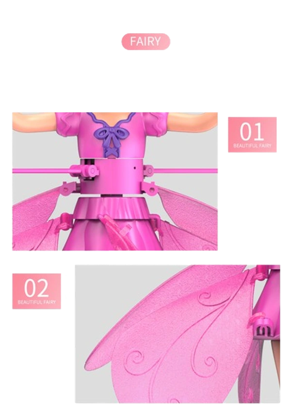 Magical Levitating Fairy: Interactive Gesture-Sensing Toy for Kids - Sensor-Equipped Inductive Aircraft - Mini Helicopter Flying Toy