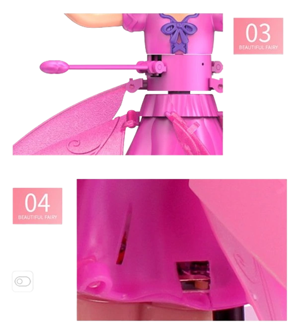 Magical Levitating Fairy: Interactive Gesture-Sensing Toy for Kids - Sensor-Equipped Inductive Aircraft - Mini Helicopter Flying Toy