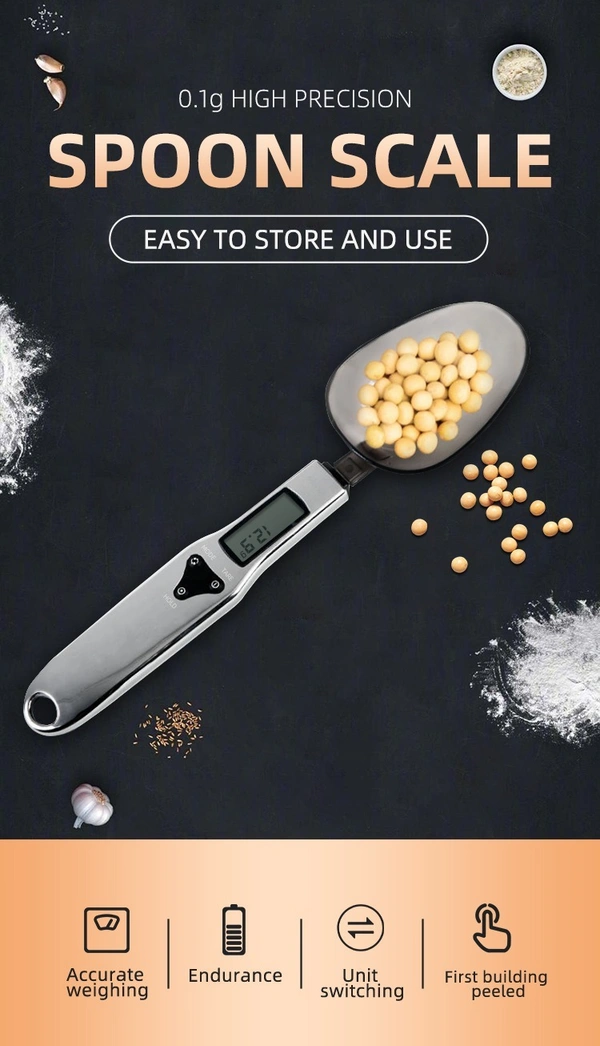 Multipurpose Household Portable Weight Scale Precise Measuring Spoon