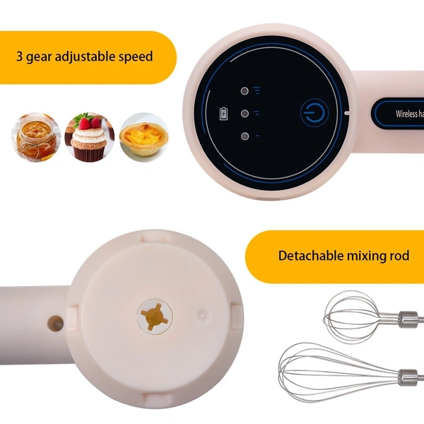 Multipurpose Portable Wireless Electric Egg Beater for Mixing Biscuits, Brownie, Cake, Dough, Bakery)