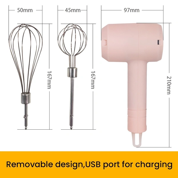 Multipurpose Portable Wireless Electric Egg Beater for Mixing Biscuits, Brownie, Cake, Dough, Bakery)