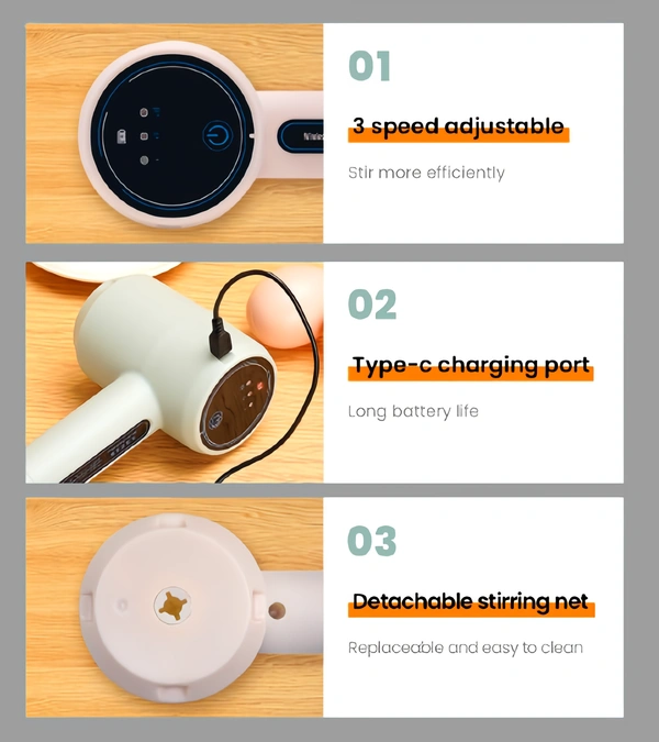 Multipurpose Portable Wireless Electric Egg Beater for Mixing Biscuits, Brownie, Cake, Dough, Bakery)