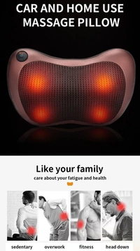 Shiatsu Electric Massage Pillow β Full Body Neck, Shoulder & Car Seat Relaxation