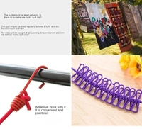 Outdoor Retractable Laundry Drying Rack with 12 Clips: Portable Clothesline for Convenient Clothes Drying