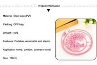 Outdoor Retractable Laundry Drying Rack with 12 Clips: Portable Clothesline for Convenient Clothes Drying