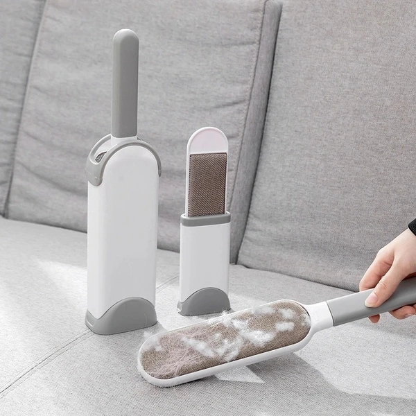 Reusable Pet Hair Remover Lint Roller Brush - Double-Sided Electrostatic Cleaner for Clothes, Sofa, and Bed - Perfect for Cat & Dog Fur