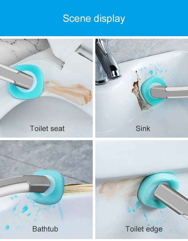 SmartShine Disposable Bathroom HygieneGuard Scrubber Kit with 8 Refill