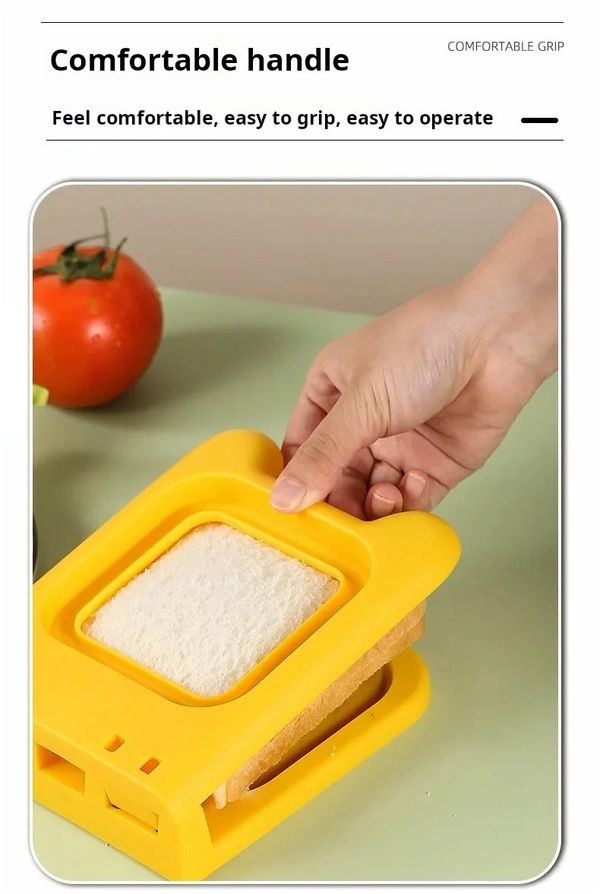 Stainless Steel Square Sandwich Mould with Hand Guards - Premium Baking Tool for Toast Pocket Sandwiches