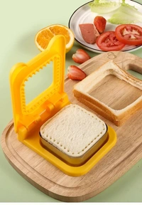 Stainless Steel Square Sandwich Mould with Hand Guards - Premium Baking Tool for Toast Pocket Sandwiches