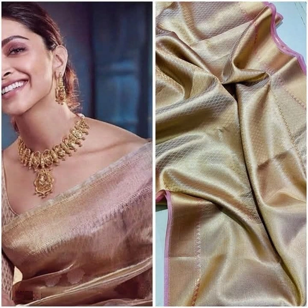 The Royal Glow – Celebrity-Inspired Tissue Silk Saree