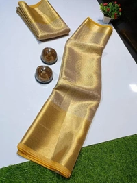 Premium Banarasi Zari Tanchui Silk Saree with Big Border