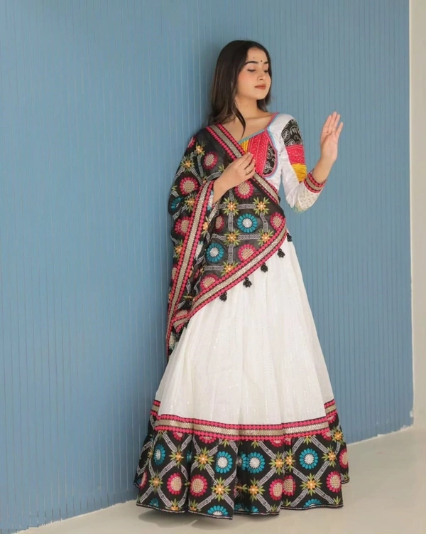 Gracy Fashion Luxe Cotton Lehenga with Real Mirror Work | 4 Meter Flair | Stitched to XXL