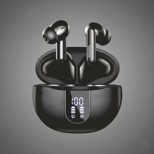 Riviera Orbit Wireless Bluetooth Earbuds with ANC & ENC Noise Cancellation | In-Ear Earphones with Mic, Touch Control, 30 Hours Playtime & Digital Power Display