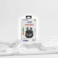 Riviera Orbit Wireless Bluetooth Earbuds with ANC & ENC Noise Cancellation | In-Ear Earphones with Mic, Touch Control, 30 Hours Playtime & Digital Power Display