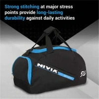 KD Nivia Space Sports Bag | Designed for Gym, Daily Use, Travel, Weekend, Adventure, Etc.