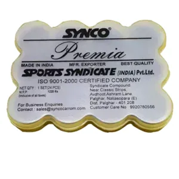KD Synco Premia Carrom Board Coins In PVC Box
