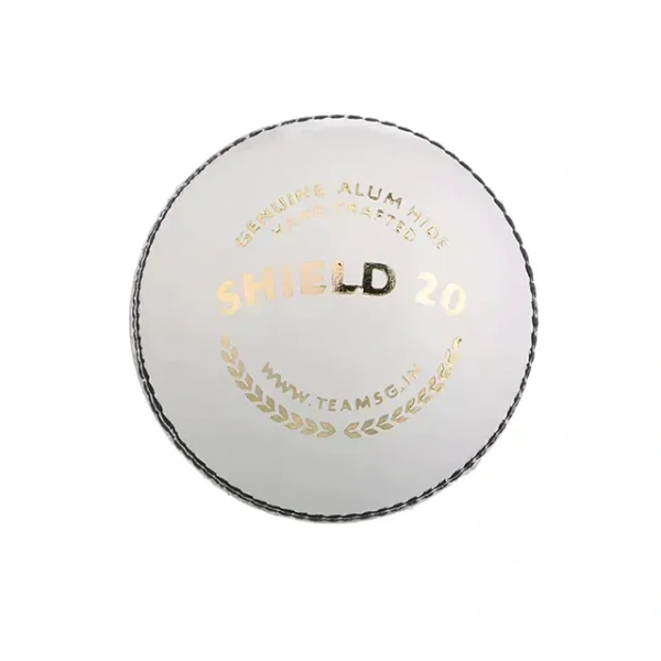 KD SG Shield 20 Cricket Leather Ball for Adult , White - 1PC