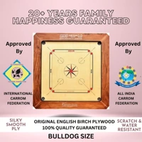 KD SISCAA Carrom Board Sure SLAM Bulldog Indoor Board Game Approved by Carrom Federation of India & Maharashtra Carrom Association