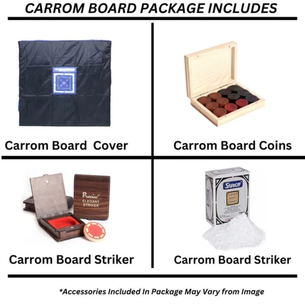 KD SISCAA Carrom Board Sure SLAM Bulldog Indoor Board Game Approved by Carrom Federation of India & Maharashtra Carrom Association