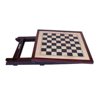 KD WMX Aarkay Chess Table Wooden Handmade Chess Full Size Table Chess Set with Folding Game Board | Home, Office, Travelling and Gift Uses