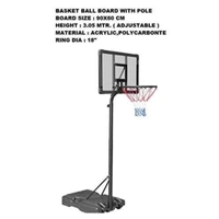 KD Vector X Basketball Pole Stand and Board with Adjustable Pole Indoor and Outdoor Courtyard Backyard Game with Acrylic Board -