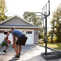 KD Vector X Basketball Pole Stand and Board with Adjustable Pole Indoor and Outdoor Courtyard Backyard Game with Acrylic Board -