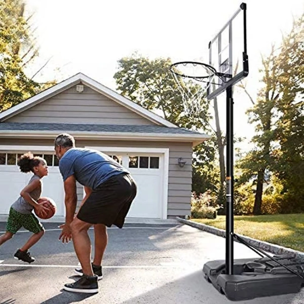 KD Vector X Basketball Pole Stand and Board with Adjustable Pole Indoor and Outdoor Courtyard Backyard Game with Acrylic Board -