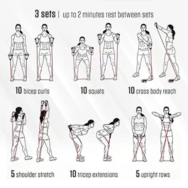 KD Cougar Toning Tube , Toning Tube for Exercise , Resistance Band Set with Handles , Single Toning Resistance Tube Heavy Quality , All Purpose Fitness Tube for Home and Gym (Medium)