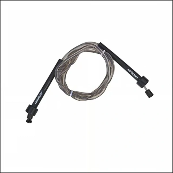 KD COUGAR SR-019 9FT LONG SPRINT Rope Made of PVC Material adjustable Plastic Handles - Jump Rope for Gym and Home for Men, Women, Children, Weight Loss, Best Exercise Fitness Accessory in Green Color