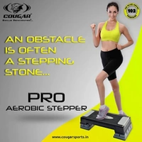 KD Cougar Extreme Aerobic Stepper for Home and Gym Exercise Fitness Stepper, 2 Level Adjustable Height Aerobics Stepper Exercise Platform for Indoor and Outdoor Workouts