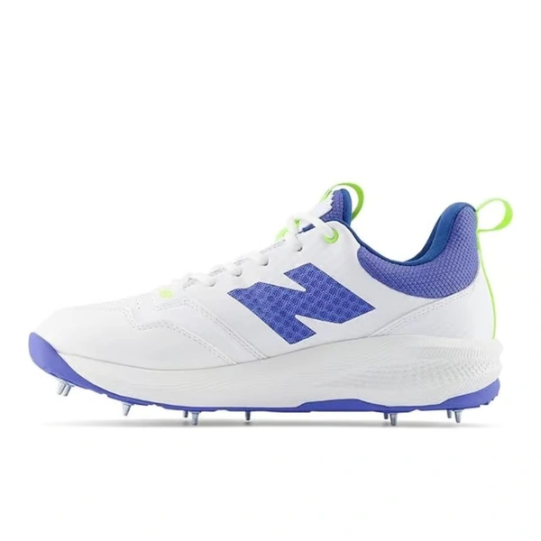 KD New Balance CK 4030 W5 Cricket Spikes Shoes, White Blue - UK / IND 8