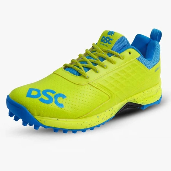 KD DSC Jaffa 22 Cricket Shoes | Lemon Yellow | Leather and Mesh Material - 10