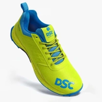 KD DSC Jaffa 22 Cricket Shoes | Lemon Yellow | Leather and Mesh Material - 10
