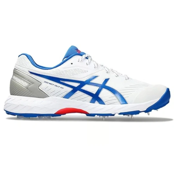 KD ASICS GEL 350 Not Out FF CRICKET SHOE, WHITE/BLUE - UK / IND 7