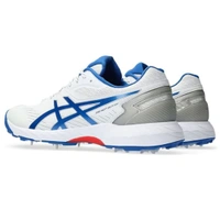 KD ASICS GEL 350 Not Out FF CRICKET SHOE, WHITE/BLUE - UK / IND 7