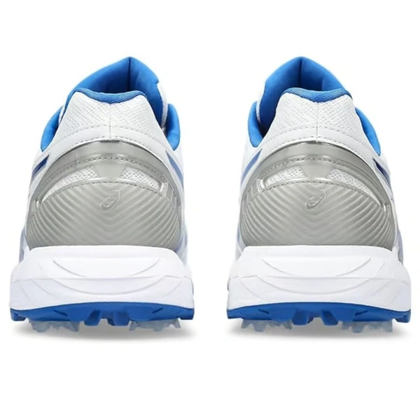 KD ASICS GEL 350 Not Out FF CRICKET SHOE, WHITE/BLUE - UK / IND 7