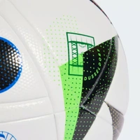 KD ADIDAS FUSSBALLLIEBE LEAGUE FOOTBALL BALL | SIZE 5 I WHITE / BLACK / GLOW BLUE