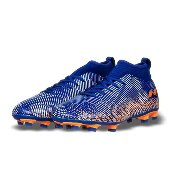 KD Nivia PRO Encounter 7 Football Shoes for Mens, Royal Blue/Orange