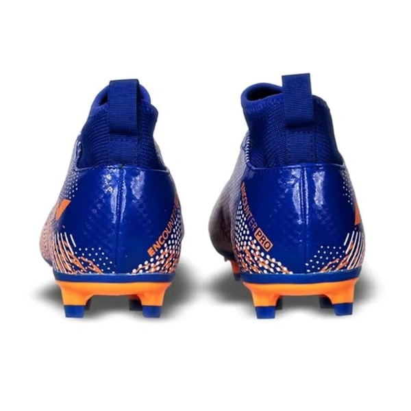 KD Nivia PRO Encounter 7 Football Shoes for Mens, Royal Blue/Orange
