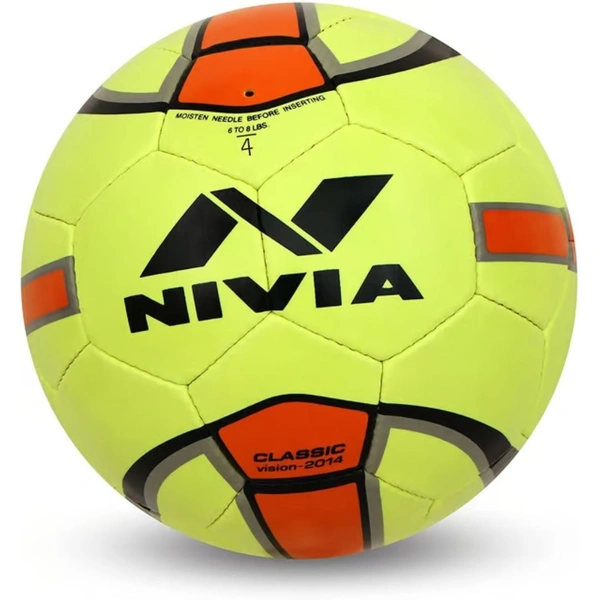 KD Nivia Rubber Classic Football, Yellow | Size 4 & 5