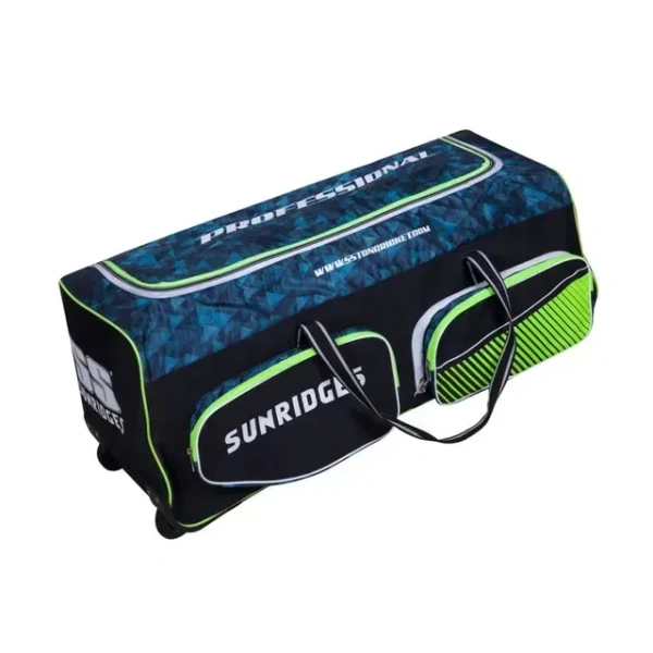KD SS Professional Wheel Cricket Kit Bag , Black/Lime