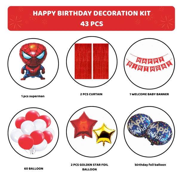 Birthday Decoration Kit Wholesale – Curtains, Balloons, Banners | Direct Manufacturer
